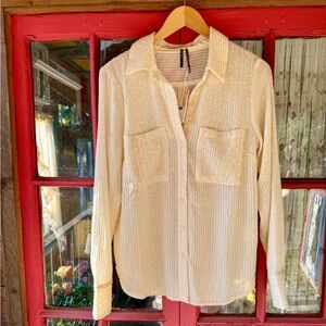 Anthropologie “The Remie” Sequin Buttondown